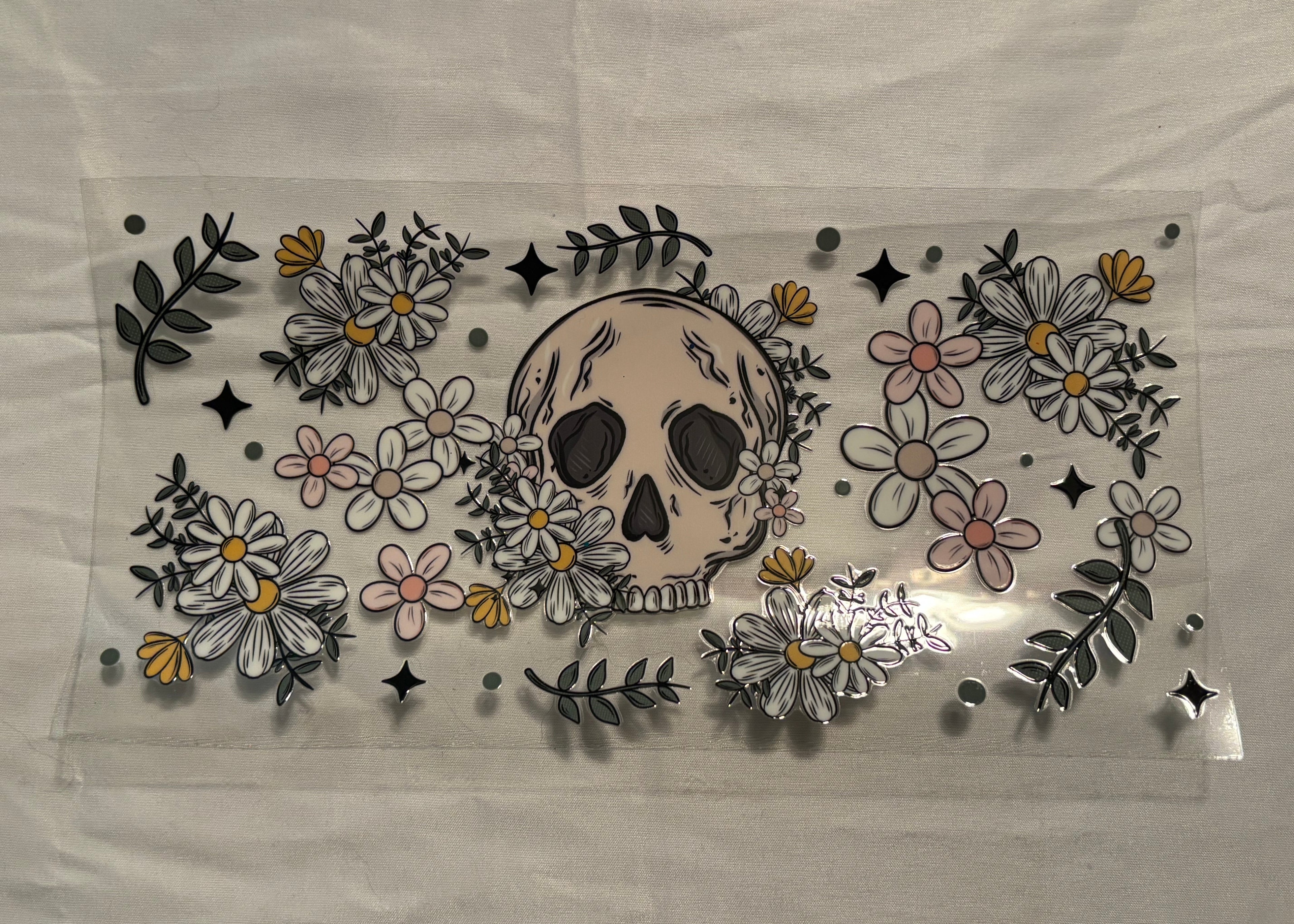 Skull and daisies