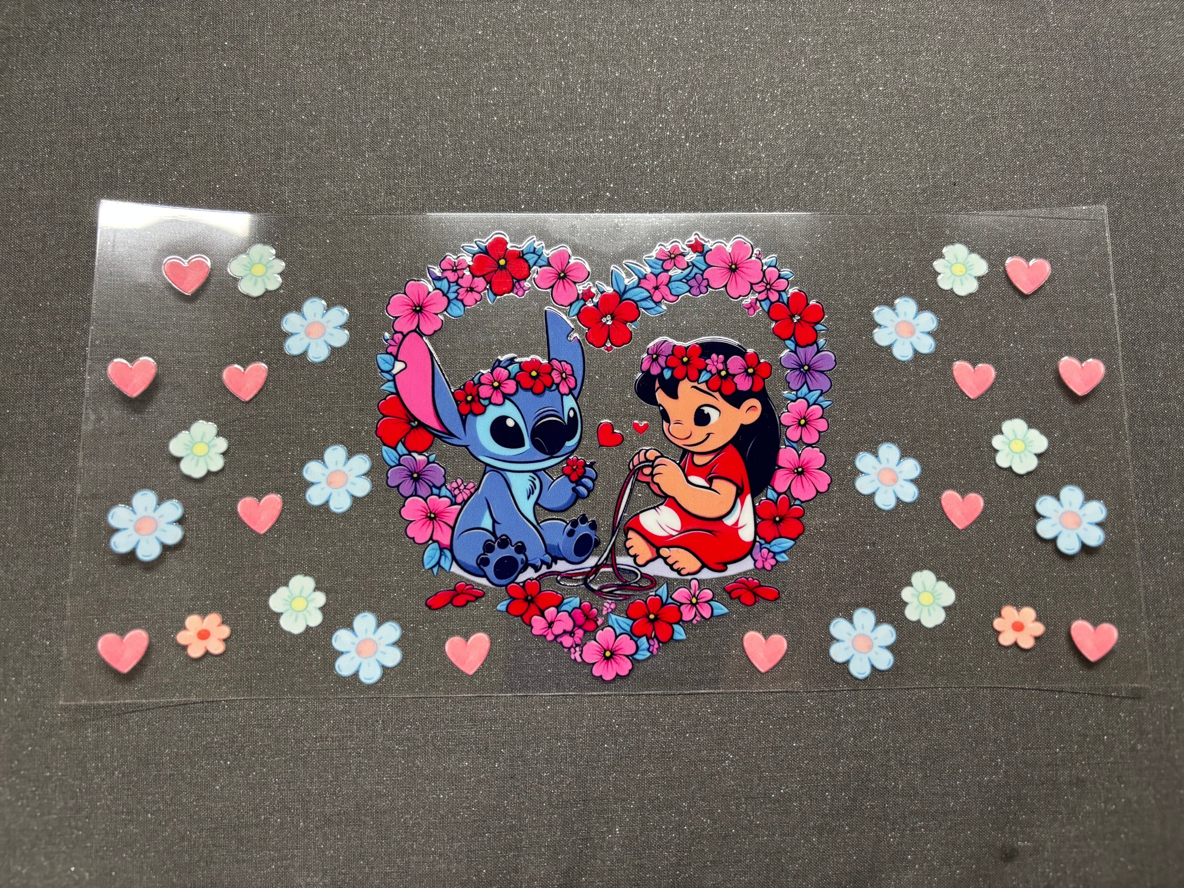 Lilo & Stitch Flower Heart
