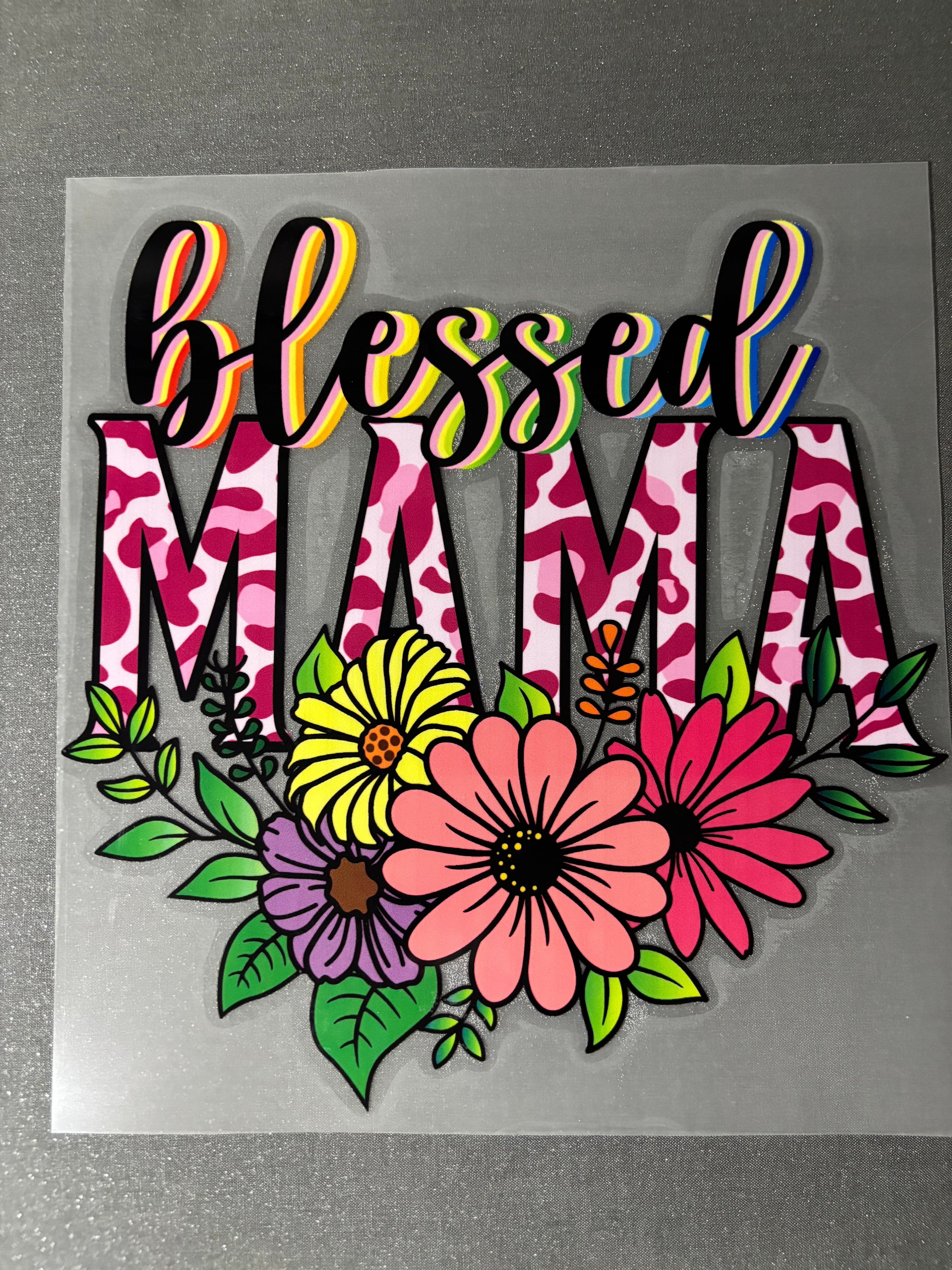 Blessed Mama- Bright colors and Flowers