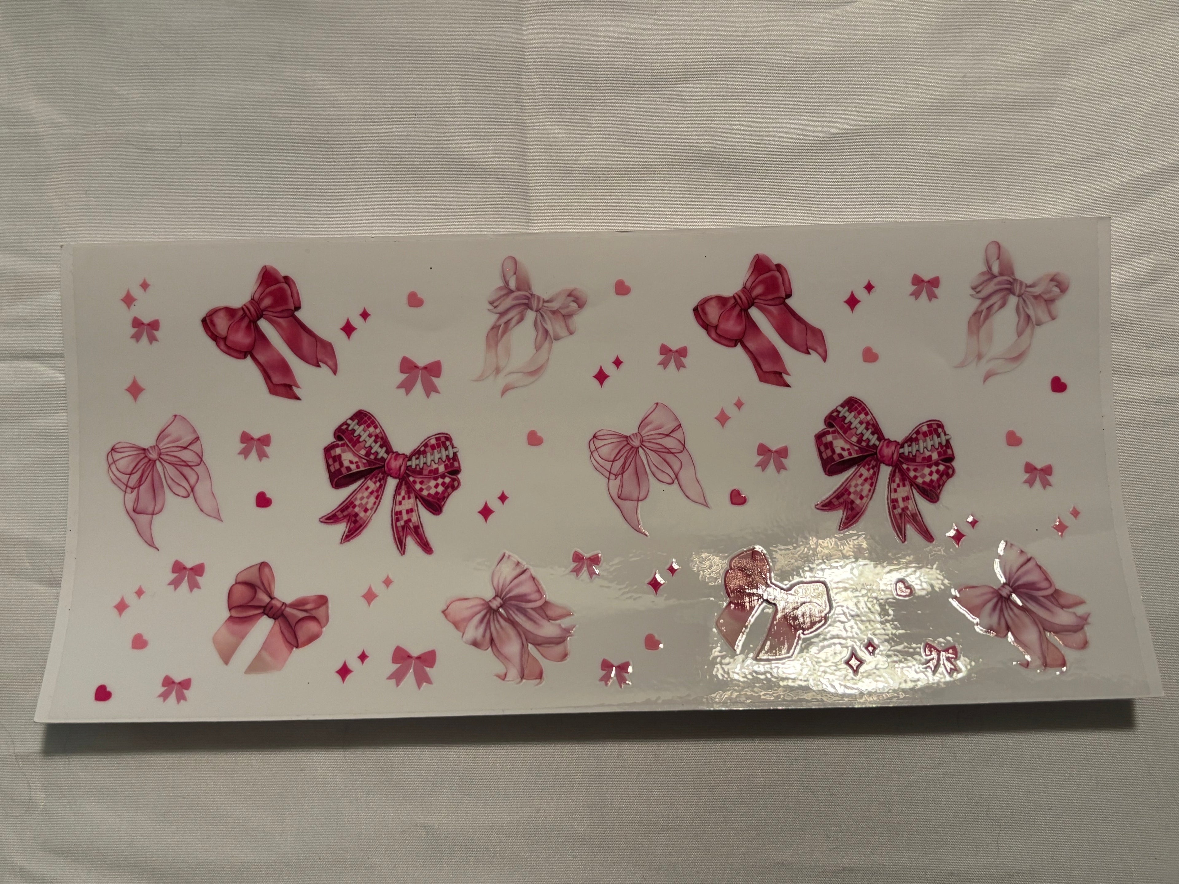 Pink Football Bows