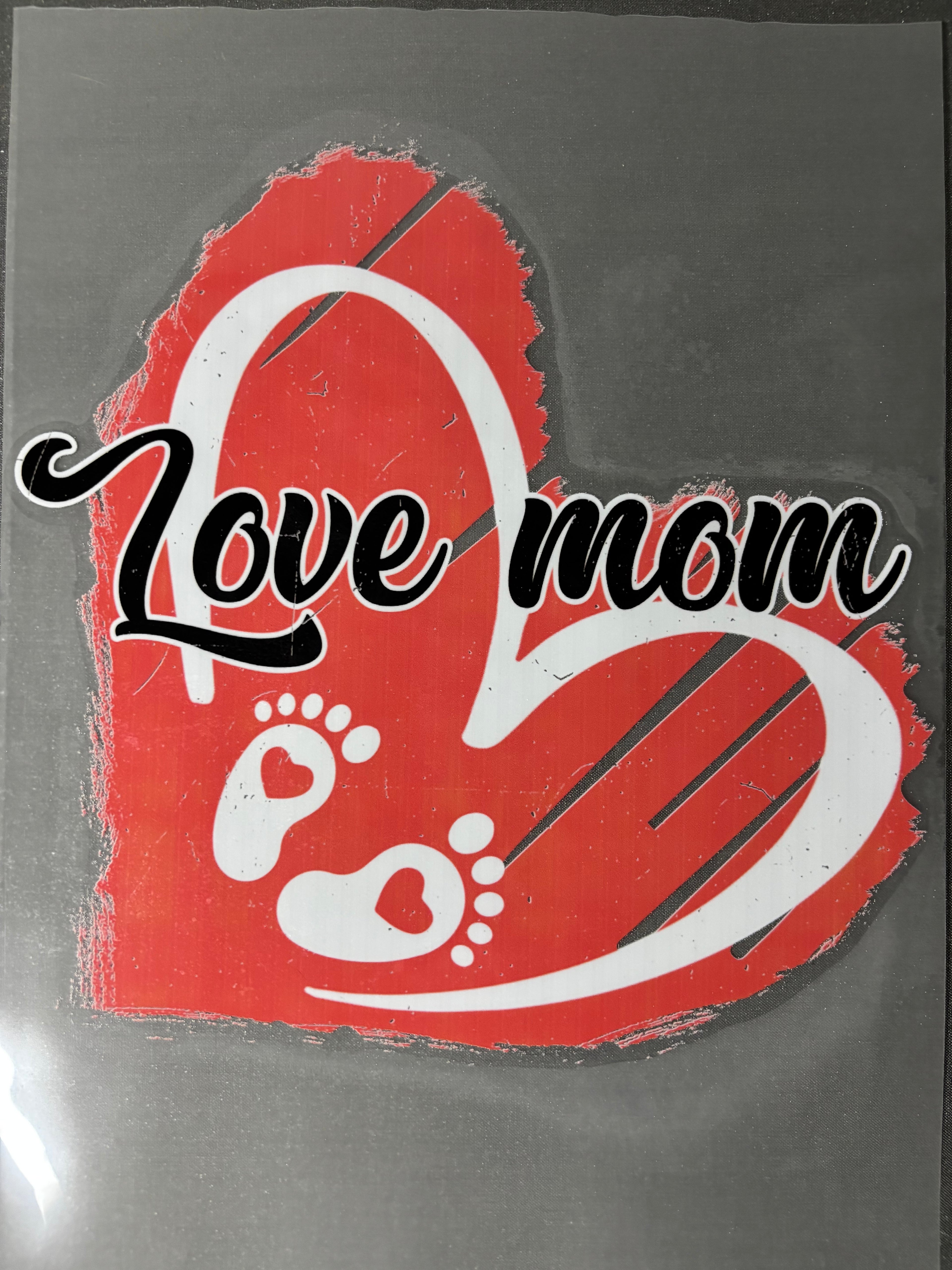 Love Mom with baby feet
