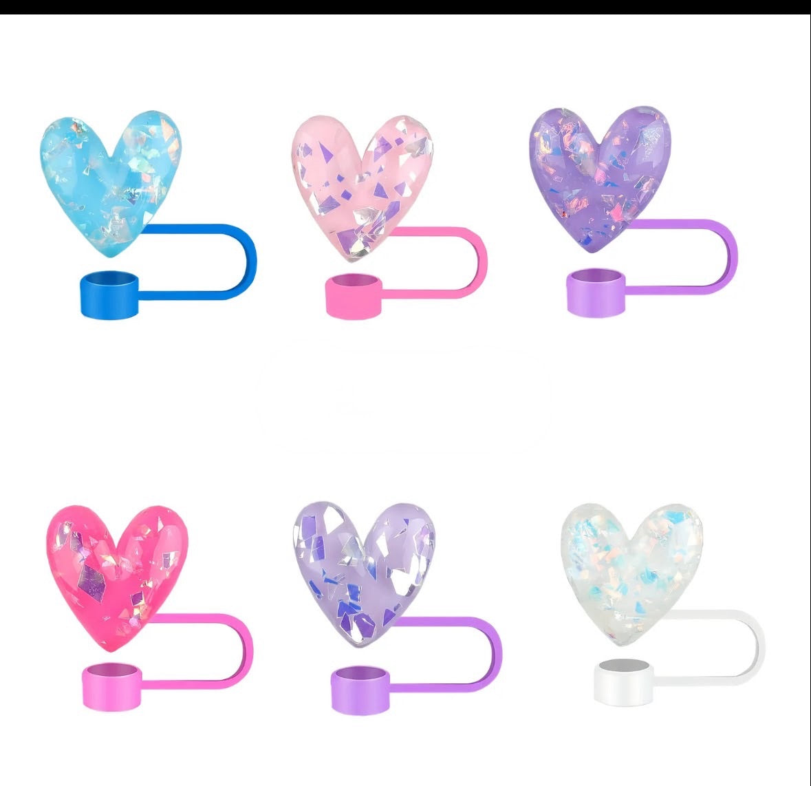 Heart Straw Toppers