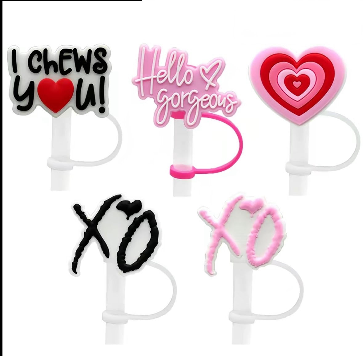Love Straw toppers